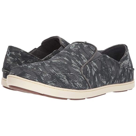 Olukai Nohea Mesh Slip-On Shoes Charcoal/Dive Camo/Grey Blue Men\'s Size M9.5 main image 4